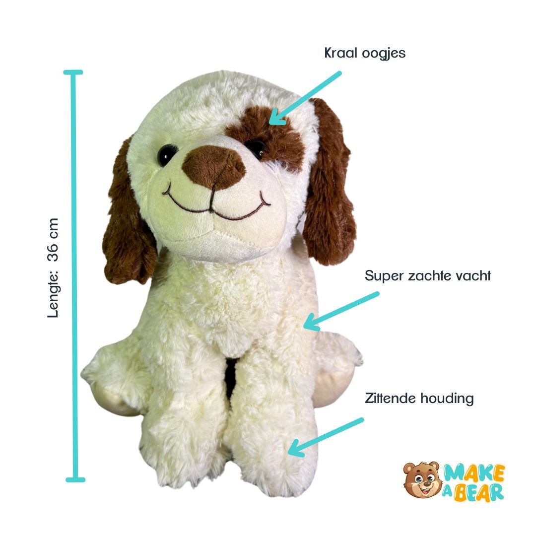 Charlie de hond knuffel - Make a bearCharlie de hond knuffel