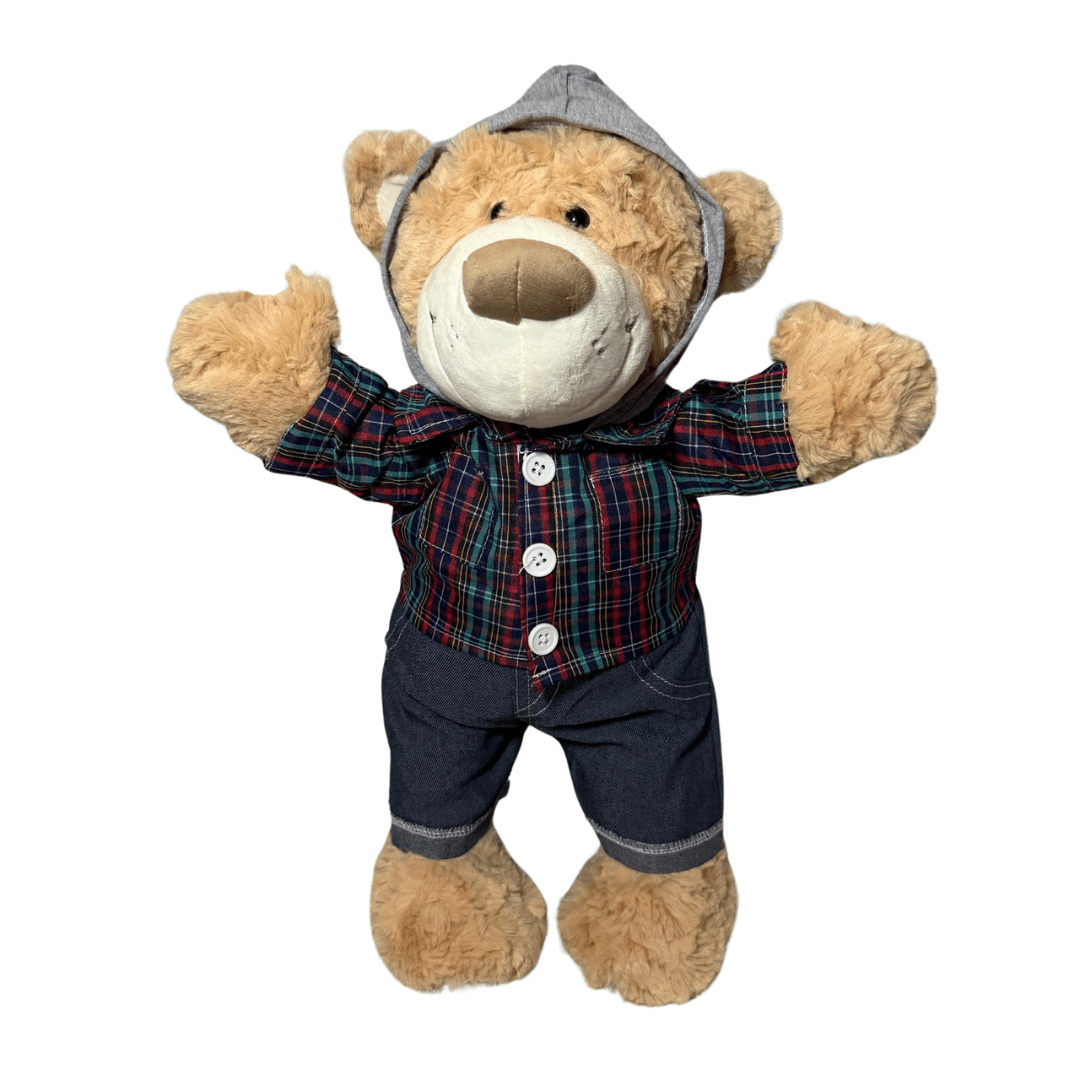 Hoodie met jeans - voor jouw knuffel - Make a bearHoodie met jeans - voor jouw knuffel