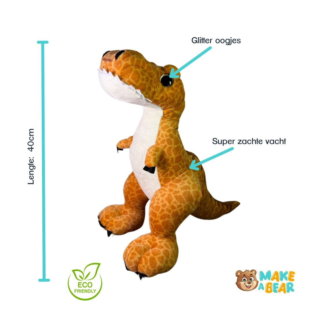 Spike de T - rex knuffel - Make a bearSpike de T - rex knuffel